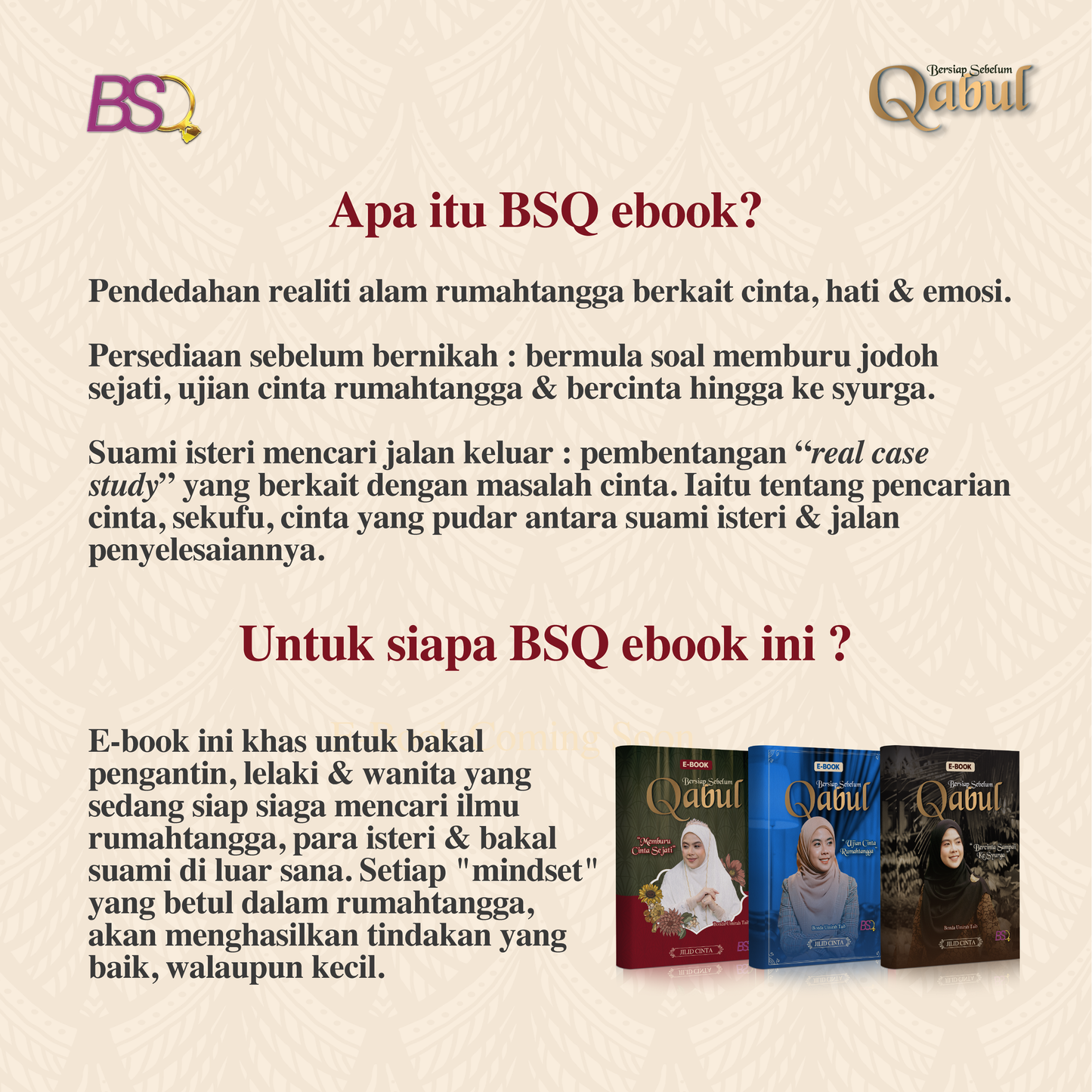 4 IN 1 EBOOK “BERSIAP SEBELUM QABUL” JILID CINTA