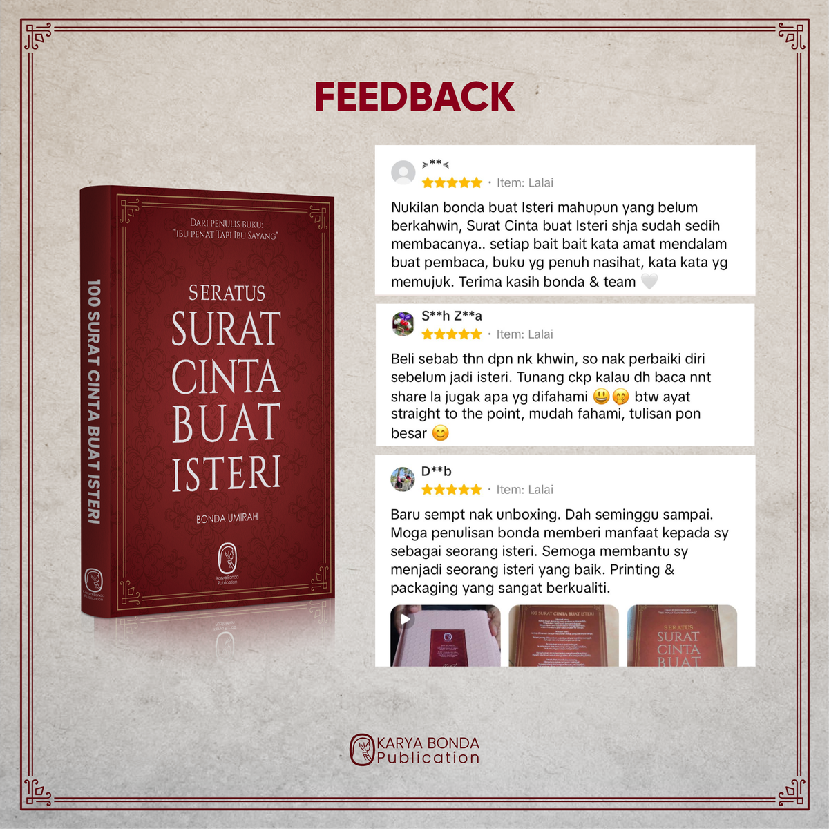 (MIAS + SCBI) Maafkan ibu, Anak Sulung + Seratus Surat Cinta Buat Isteri