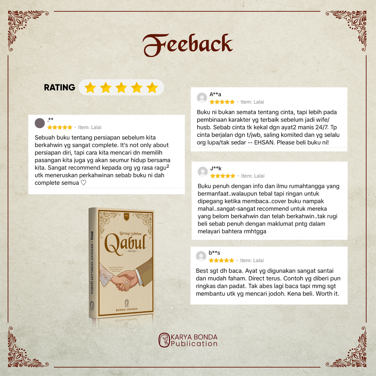(MIAS + BSQ) Maafkan ibu, Anak Sulung + Bersiap Sebelum Qabul (Jilid Cinta)
