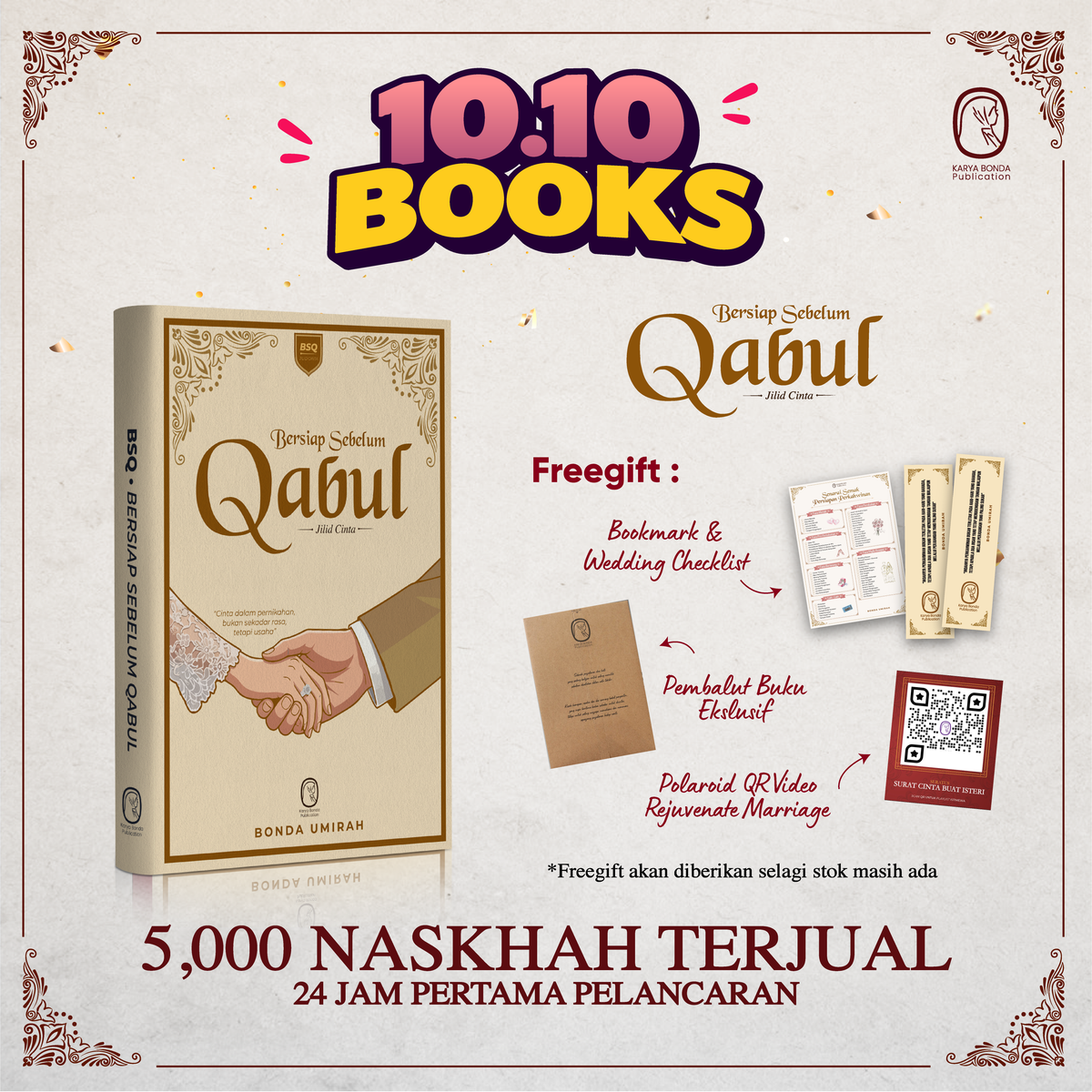 Bersiap Sebelum Qabul (Jilid Cinta) + Bookmarks Exclusive & Wedding Checklist + Video Marriage