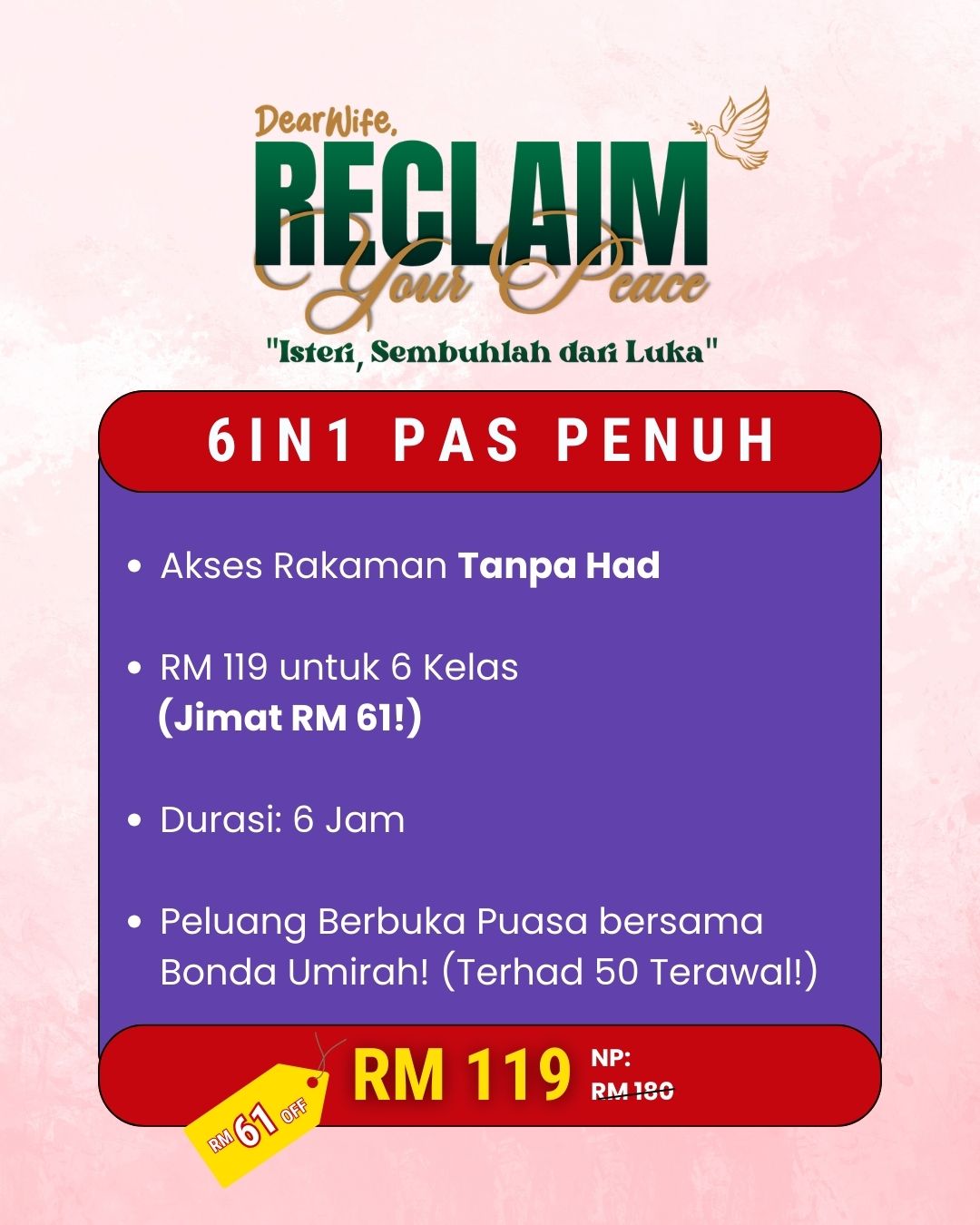 Rakaman : Reclaim Your Peace (Isteri, Sembuhlah dari Luka)