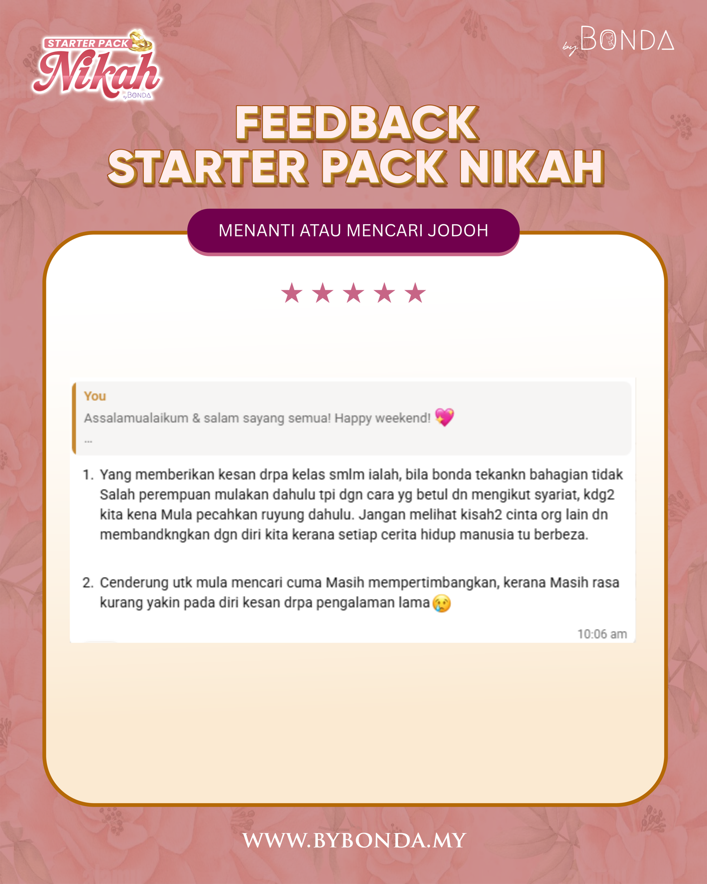 GRAND CLASS : NIKAH STARTER PACK (EARLY BIRD)