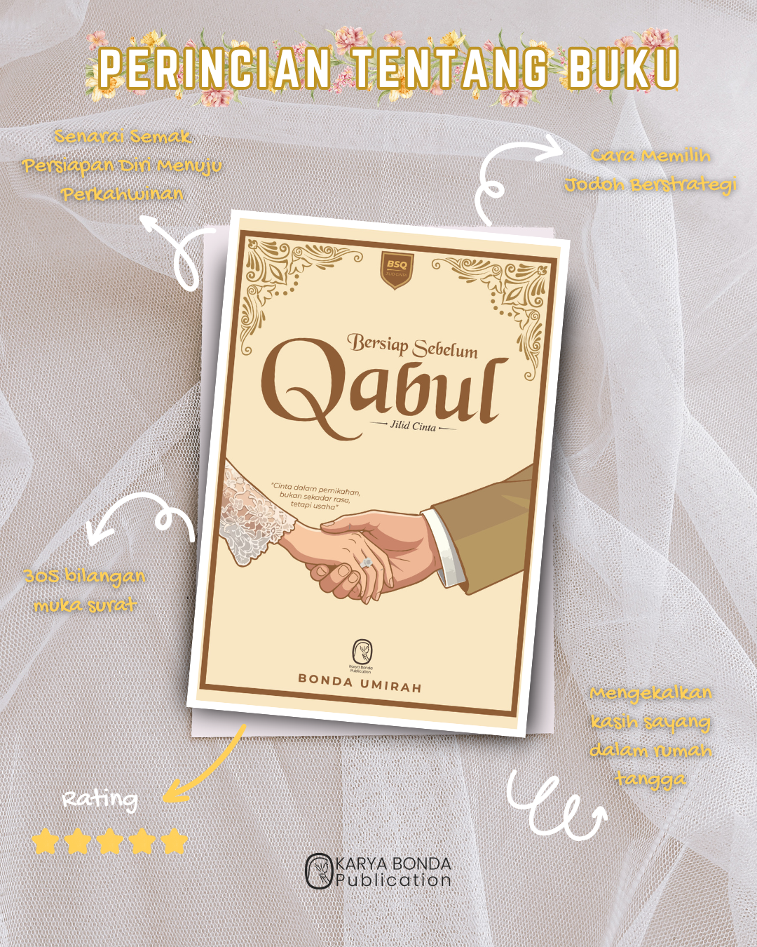 Bersiap Sebelum Qabul (Jilid Cinta) + Bookmarks Exclusive & Wedding Checklist + Video Marriage