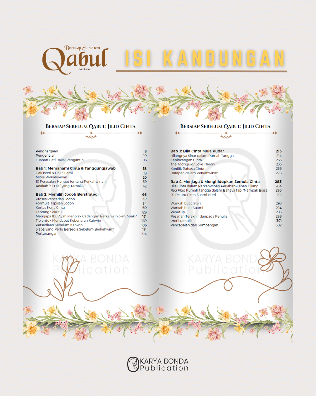 Bersiap Sebelum Qabul (Jilid Cinta) + Bookmarks Exclusive & Wedding Checklist + Video Marriage