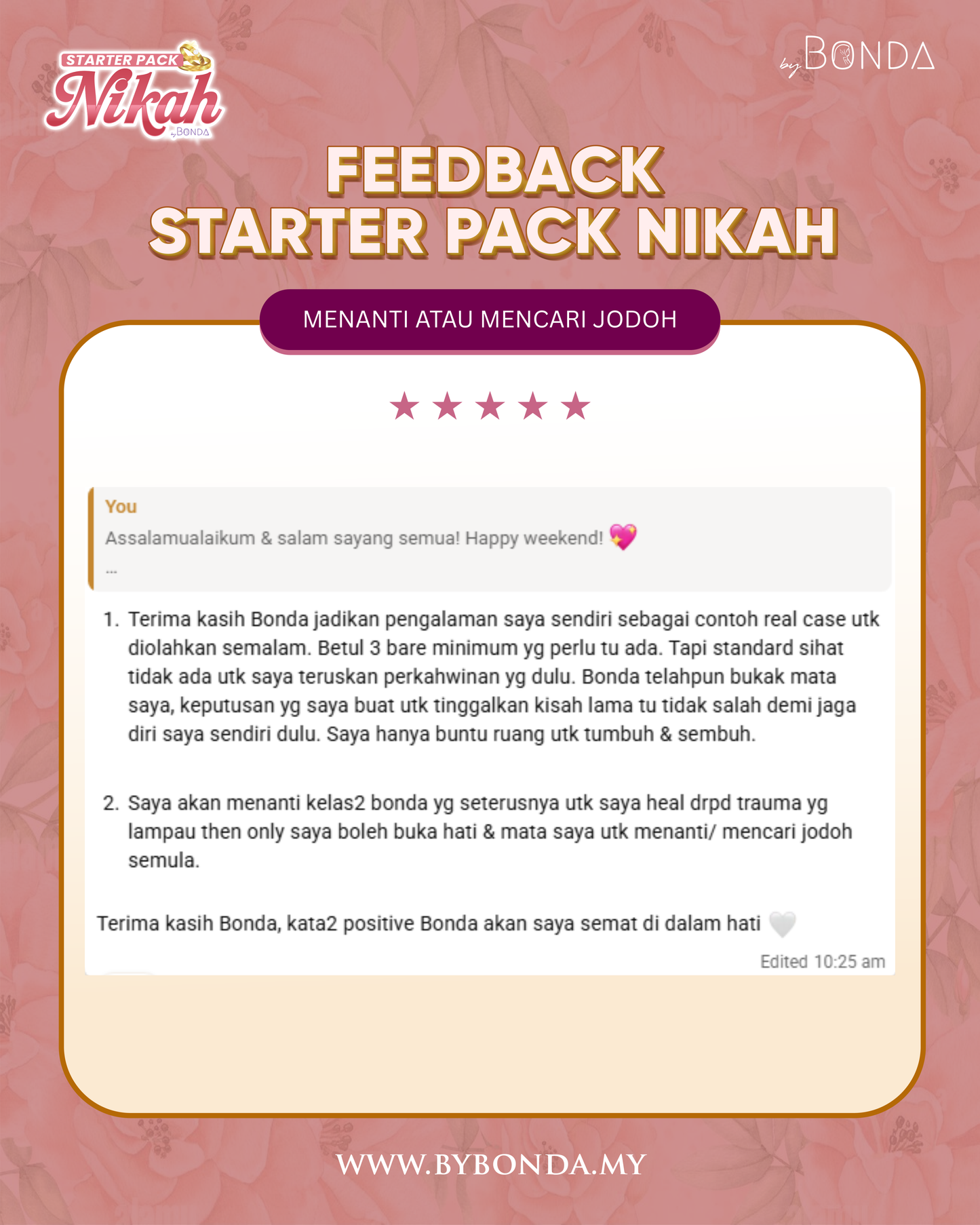 GRAND CLASS : NIKAH STARTER PACK (EARLY BIRD)