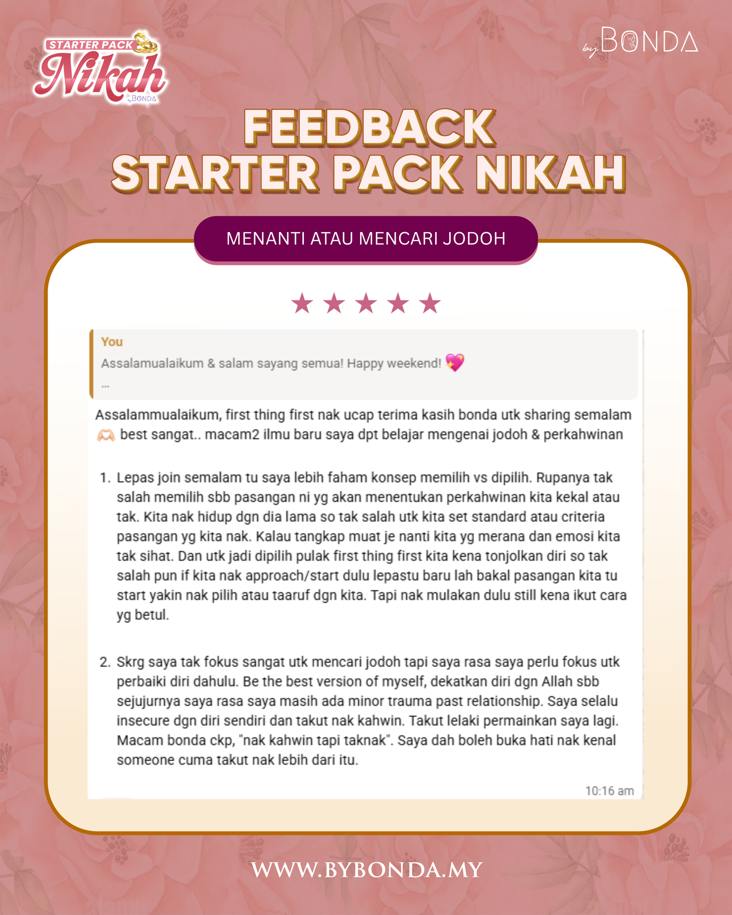 GRAND CLASS : NIKAH STARTER PACK (EARLY BIRD)