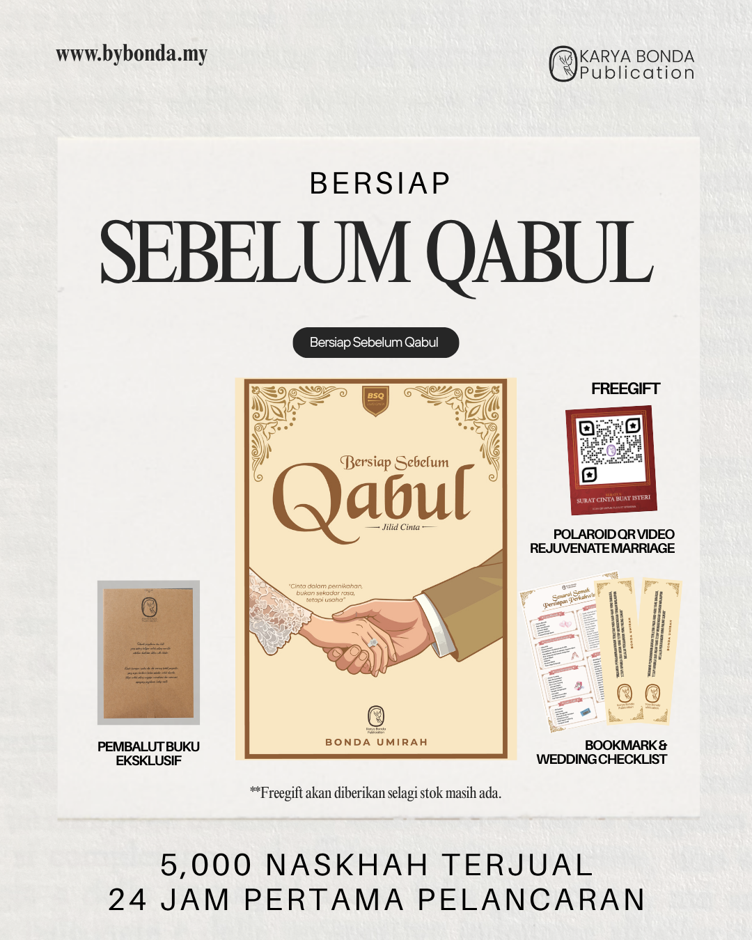 Bersiap Sebelum Qabul (Jilid Cinta) + Bookmarks Exclusive & Wedding Checklist + Video Marriage