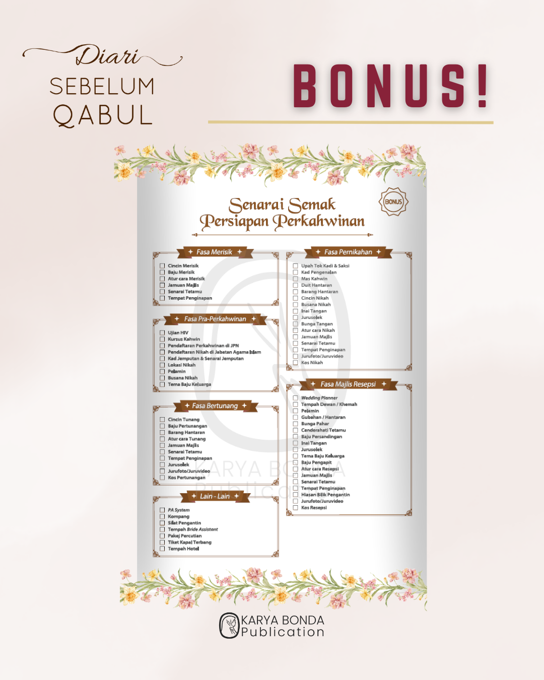 DSQ : Diari Sebelum Qabul