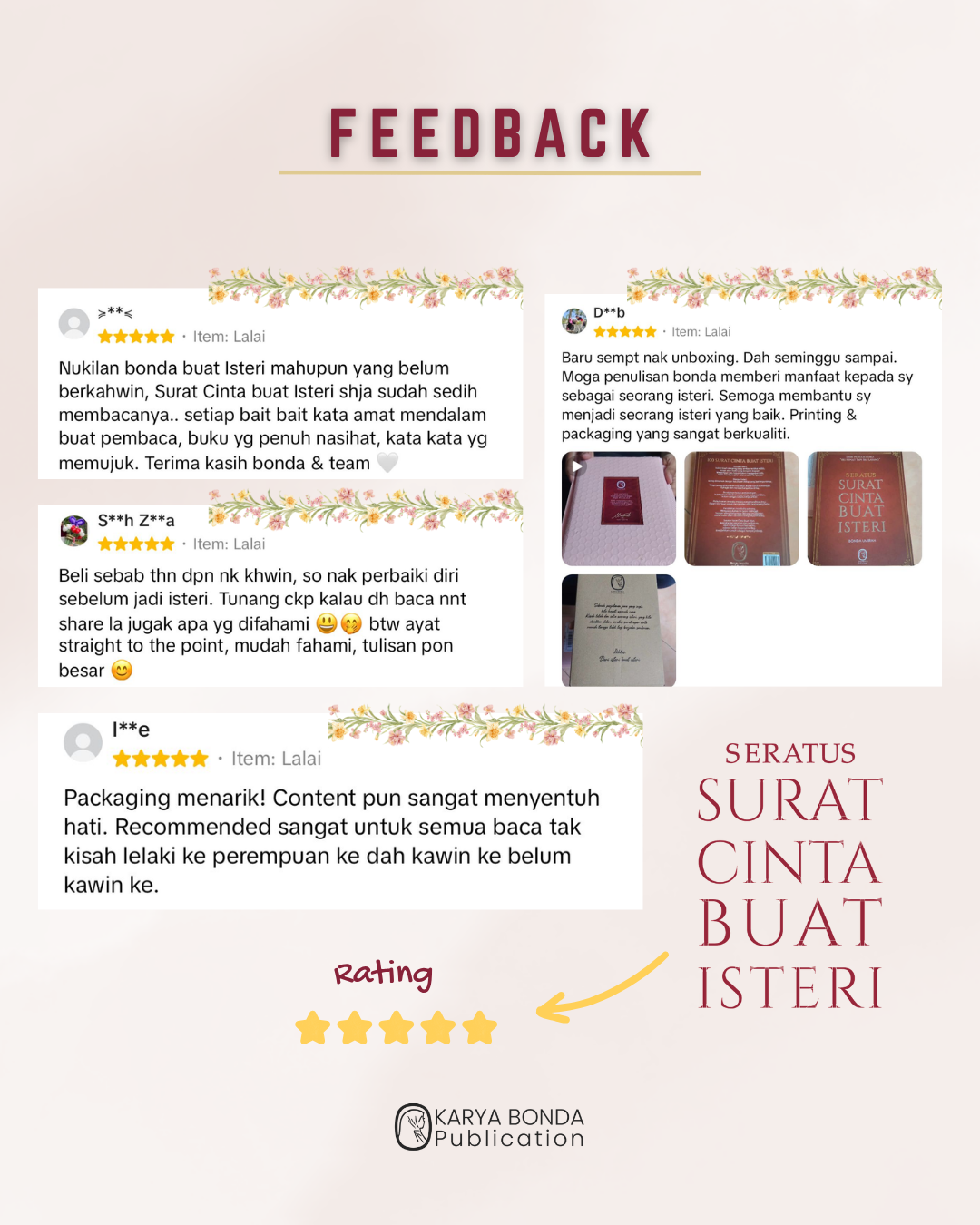 Seratus Surat Cinta Buat Isteri + Bookmarks Exclusive + Video Marriage