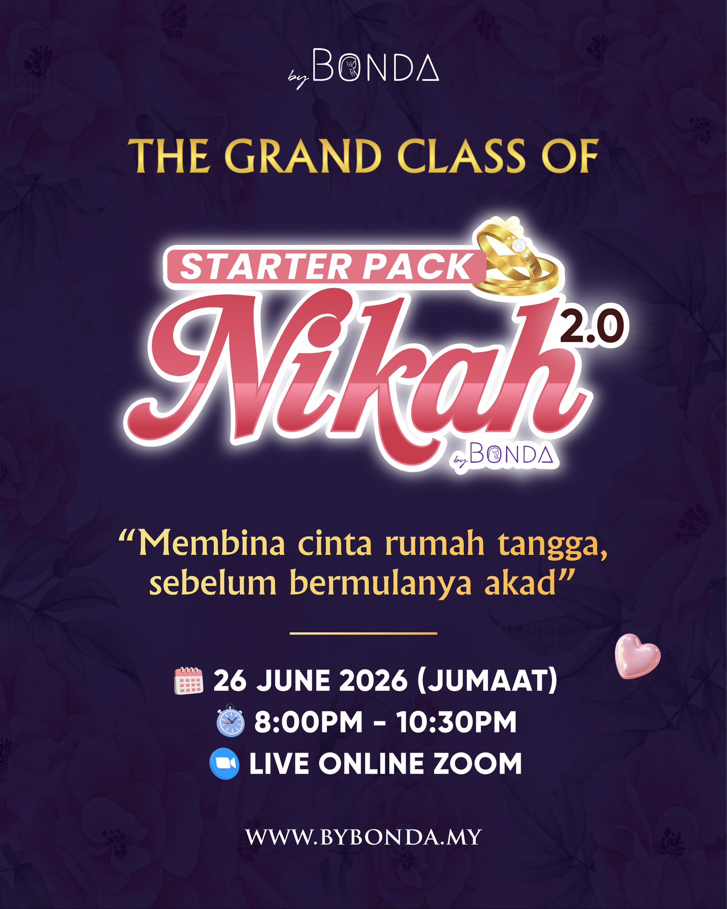 GRAND CLASS : NIKAH STARTER PACK 2.0 (EARLY BIRD)