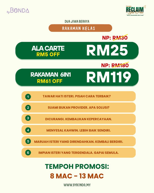 Rakaman : Reclaim Your Peace (Isteri, Sembuhlah dari Luka)