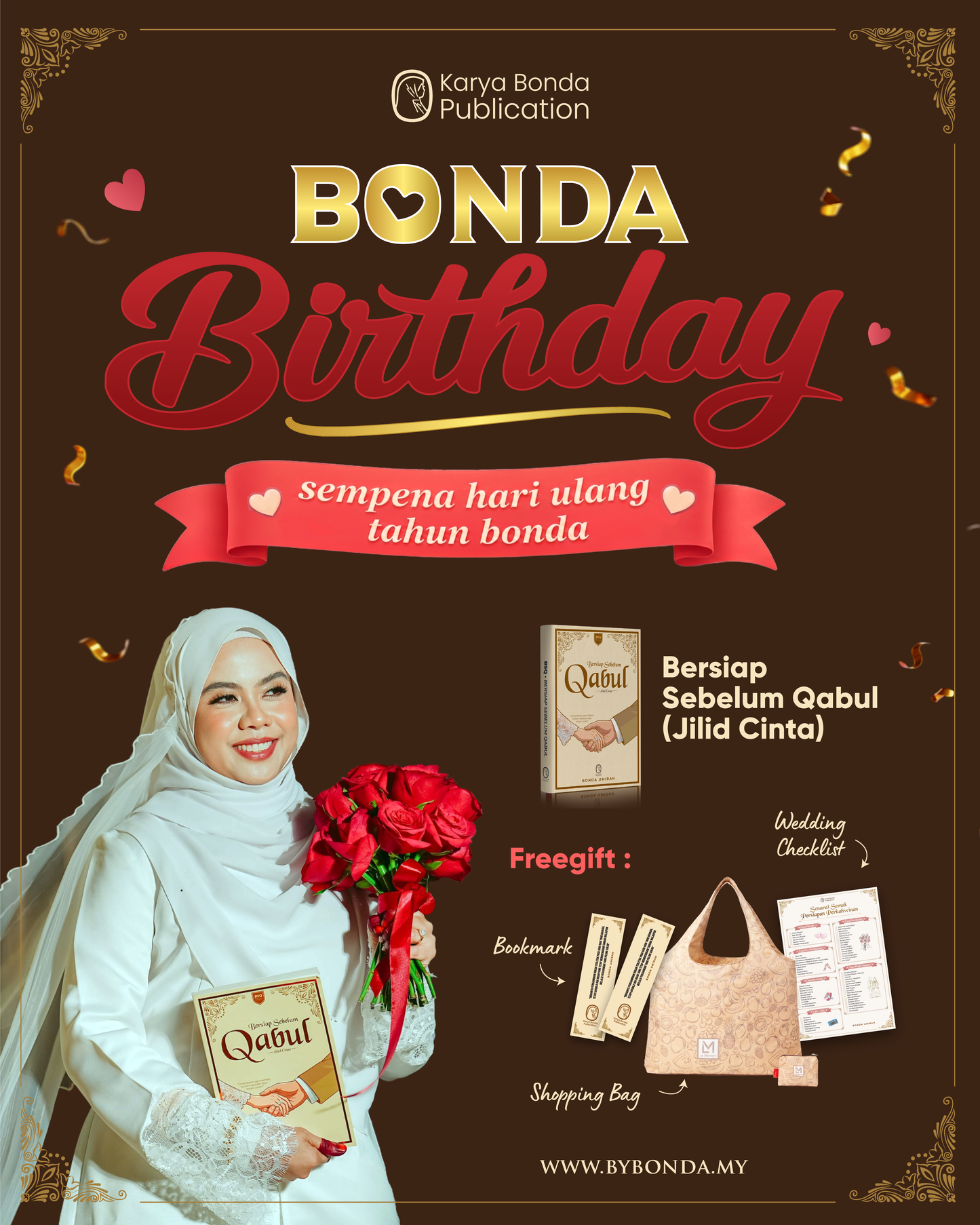 Bersiap Sebelum Qabul (Jilid Cinta) | bookmark + wedding checklist + shopping bag