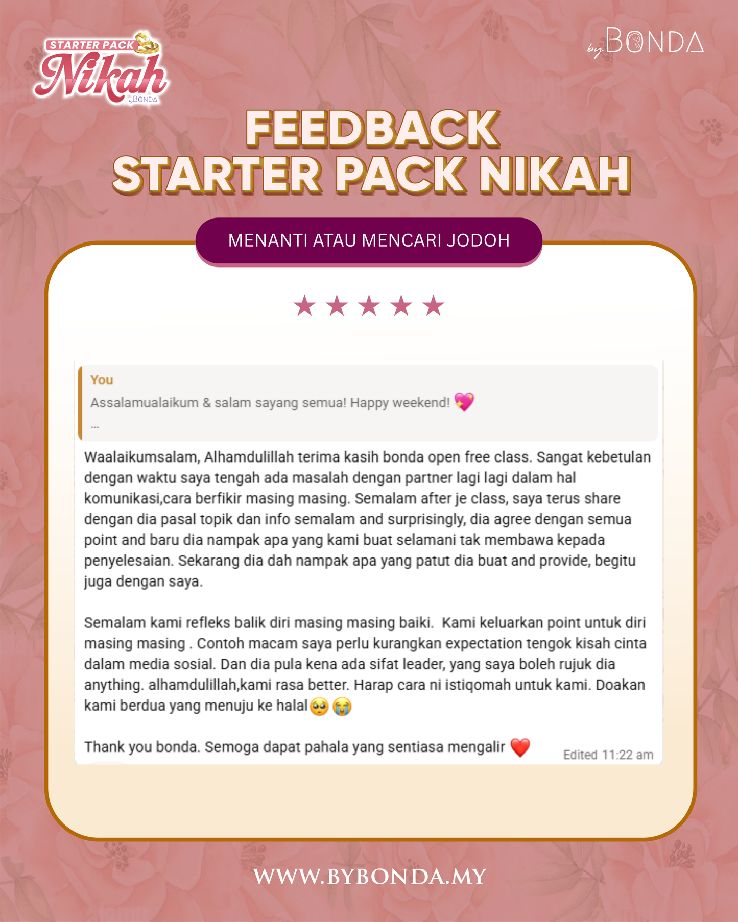 GRAND CLASS : NIKAH STARTER PACK (EARLY BIRD)