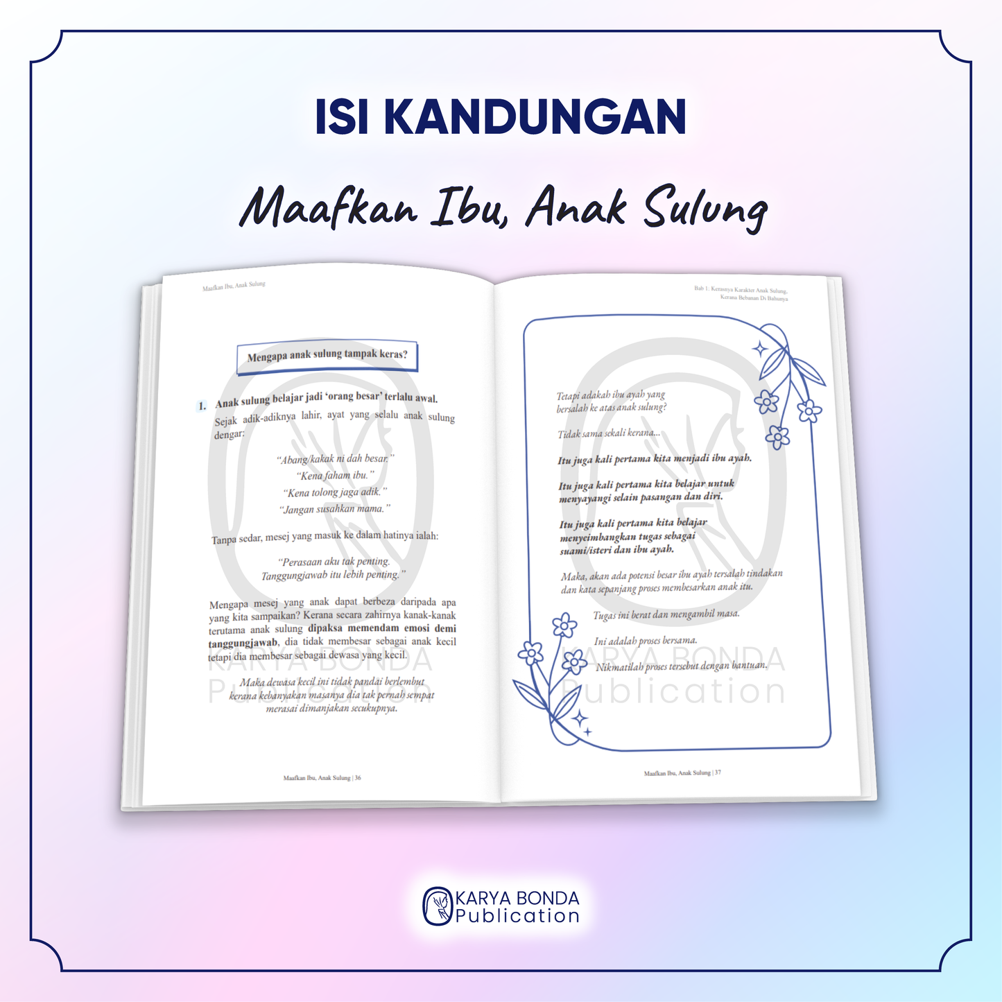 (MIAS) Maafkan ibu, Anak Sulung + Bookmark + Checklist