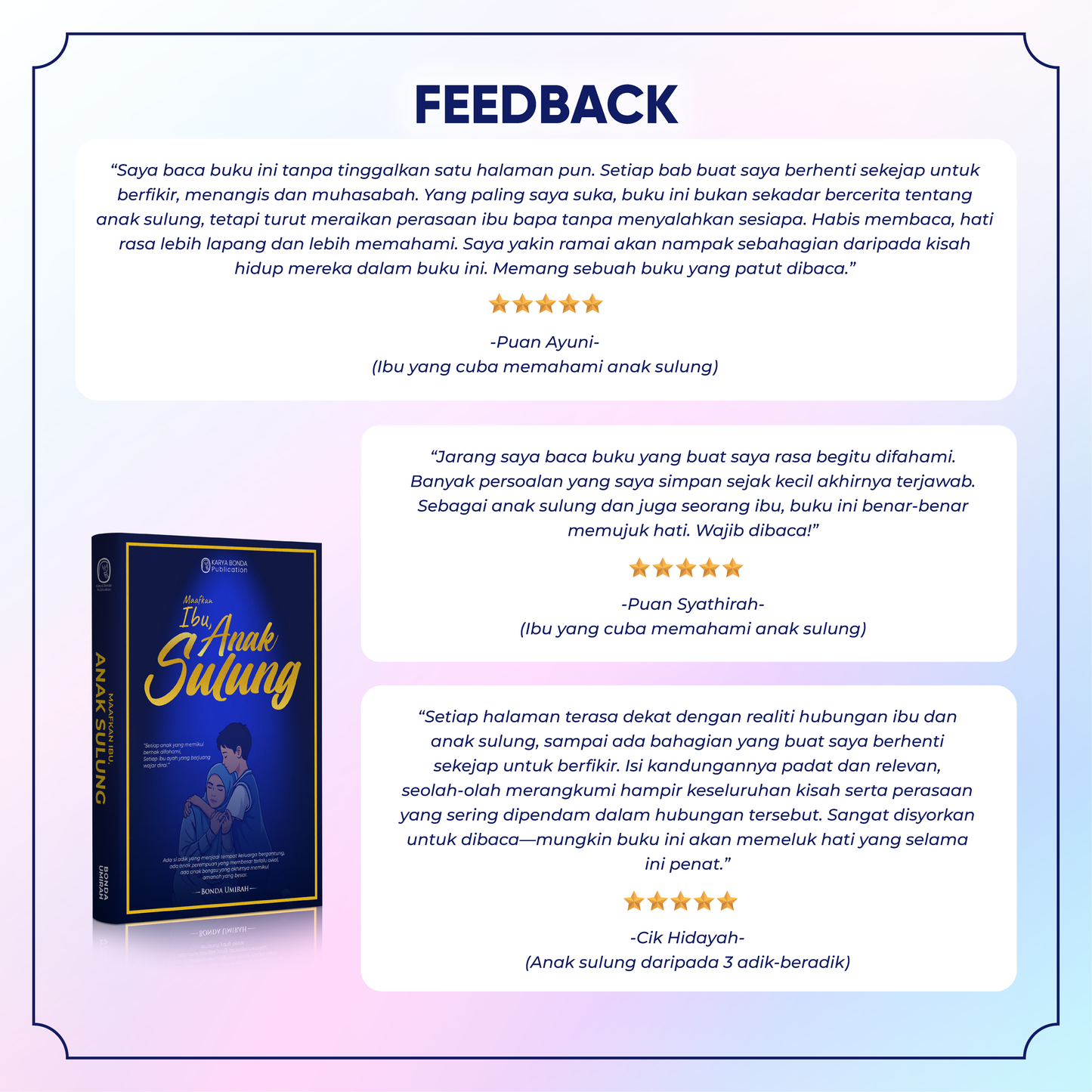 (MIAS) Maafkan ibu, Anak Sulung + Bookmark + Checklist