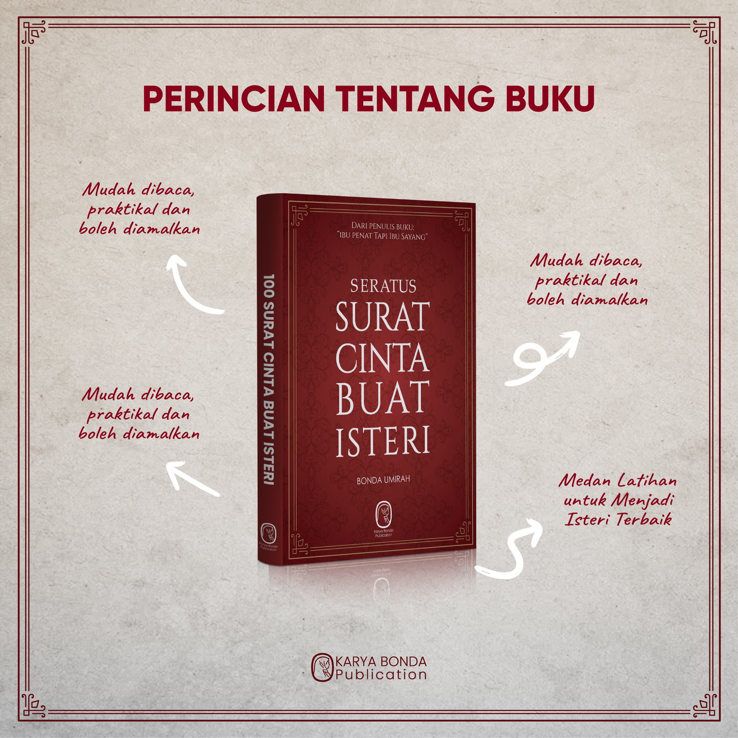 Seratus Surat Cinta Buat Isteri + Bookmarks Exclusive + Video Marriage