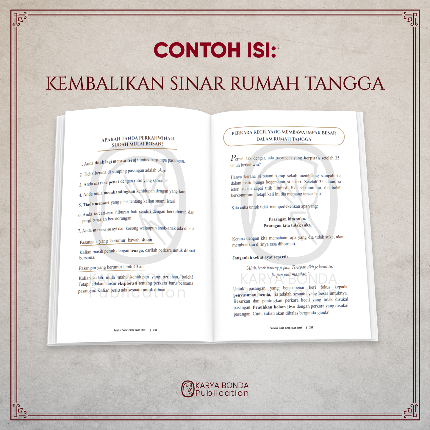 Seratus Surat Cinta Buat Isteri + Bookmarks Exclusive + Video Marriage