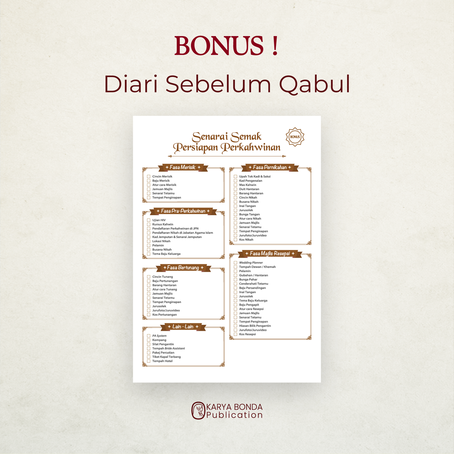 DSQ : Diari Sebelum Qabul