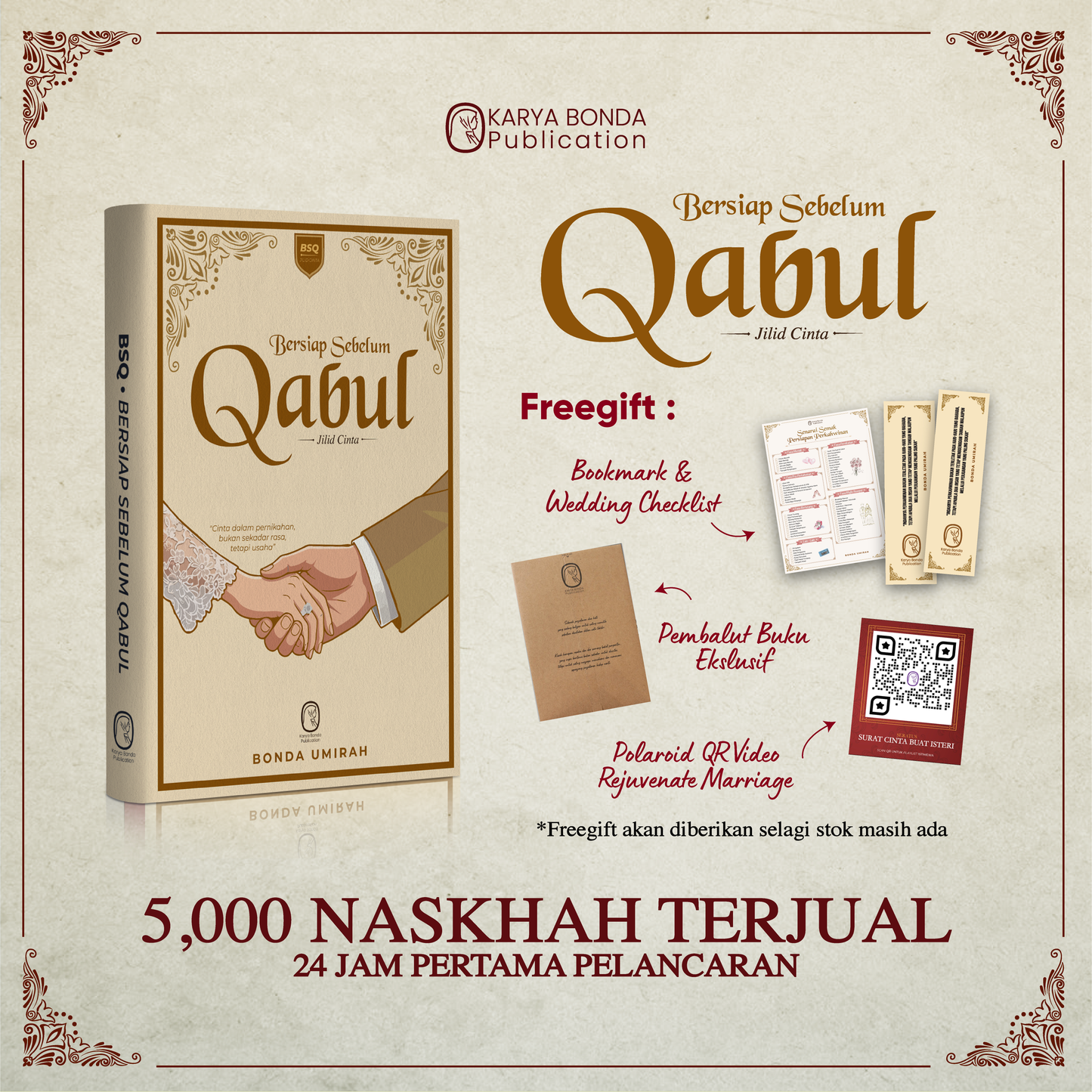 Bersiap Sebelum Qabul (Jilid Cinta) + Bookmarks Exclusive & Wedding Checklist + Video Marriage