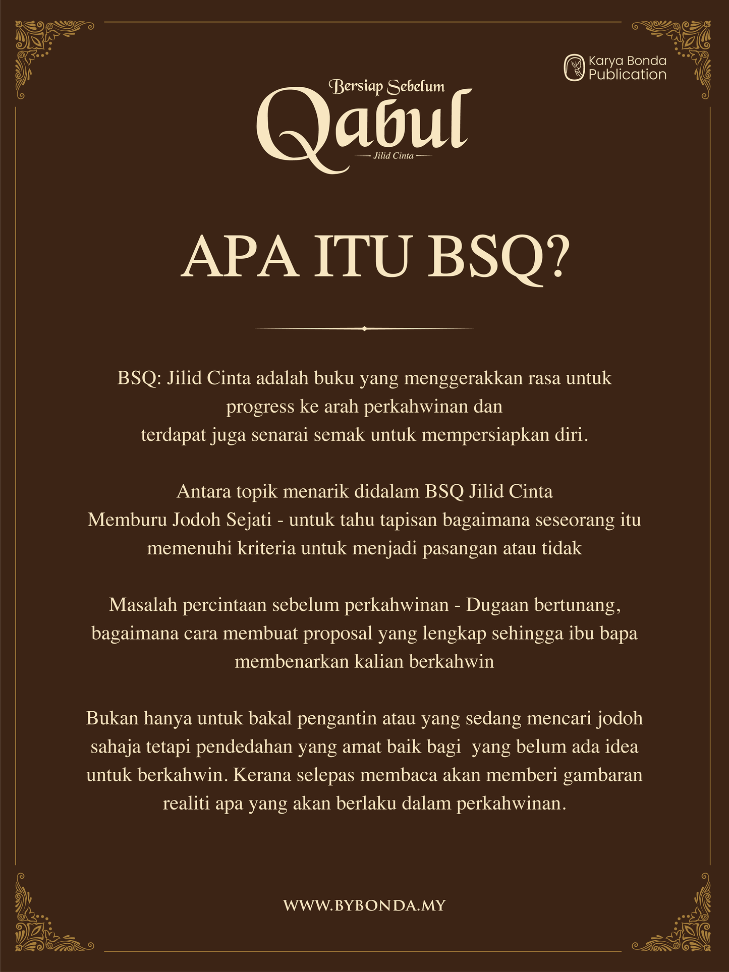 Bersiap Sebelum Qabul (Jilid Cinta) | bookmark + wedding checklist