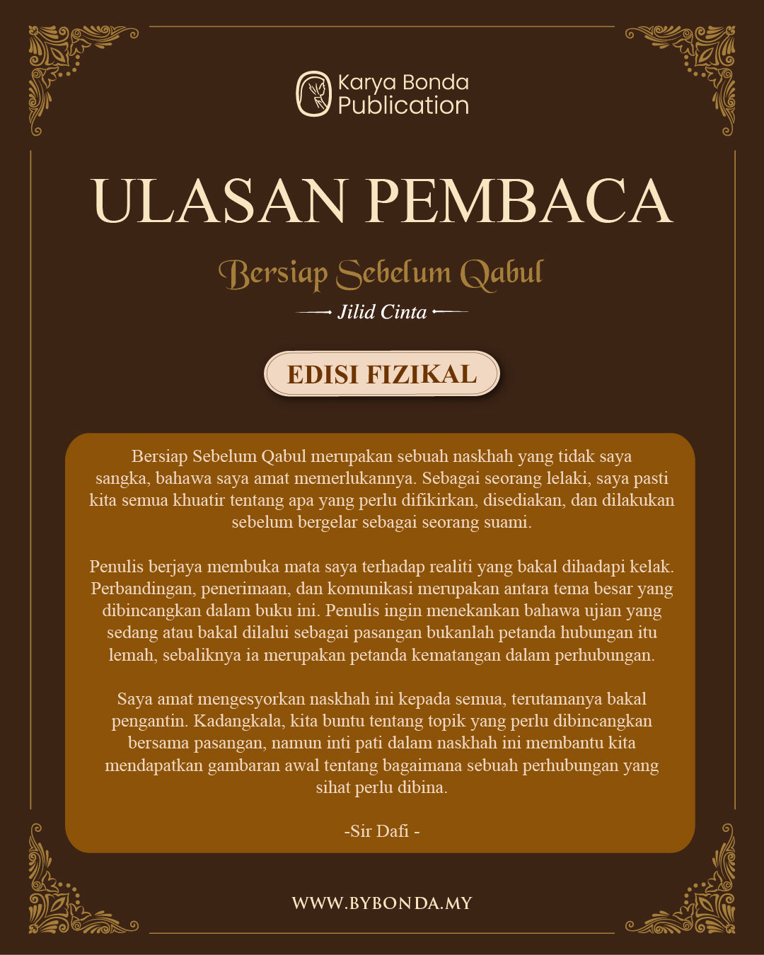 Bersiap Sebelum Qabul (Jilid Cinta) | bookmark + wedding checklist