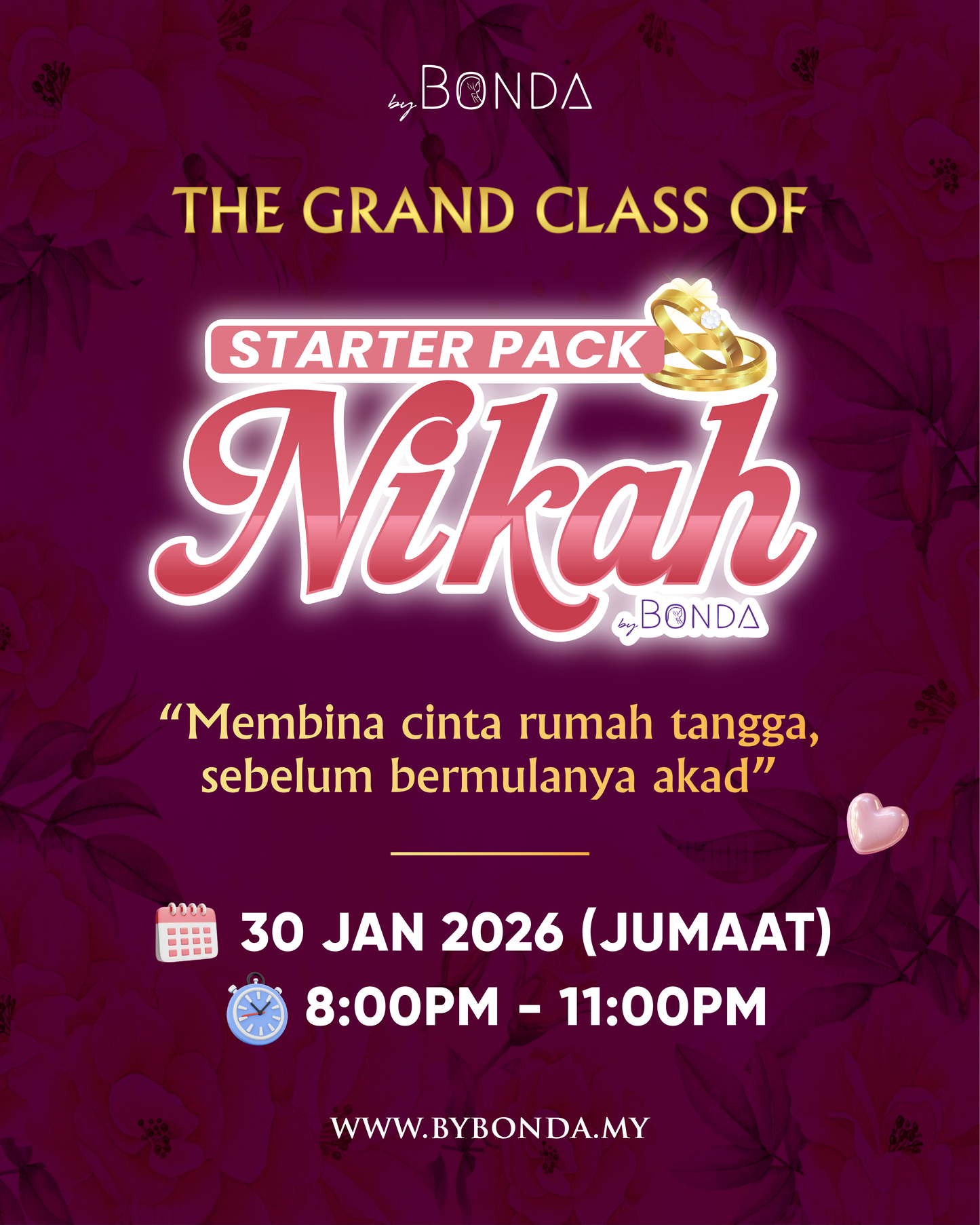 GRAND CLASS : NIKAH STARTER PACK (EARLY BIRD)