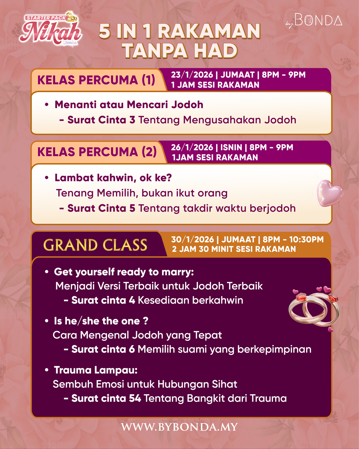 Rakaman : 5IN1 NIKAH STARTER PACK