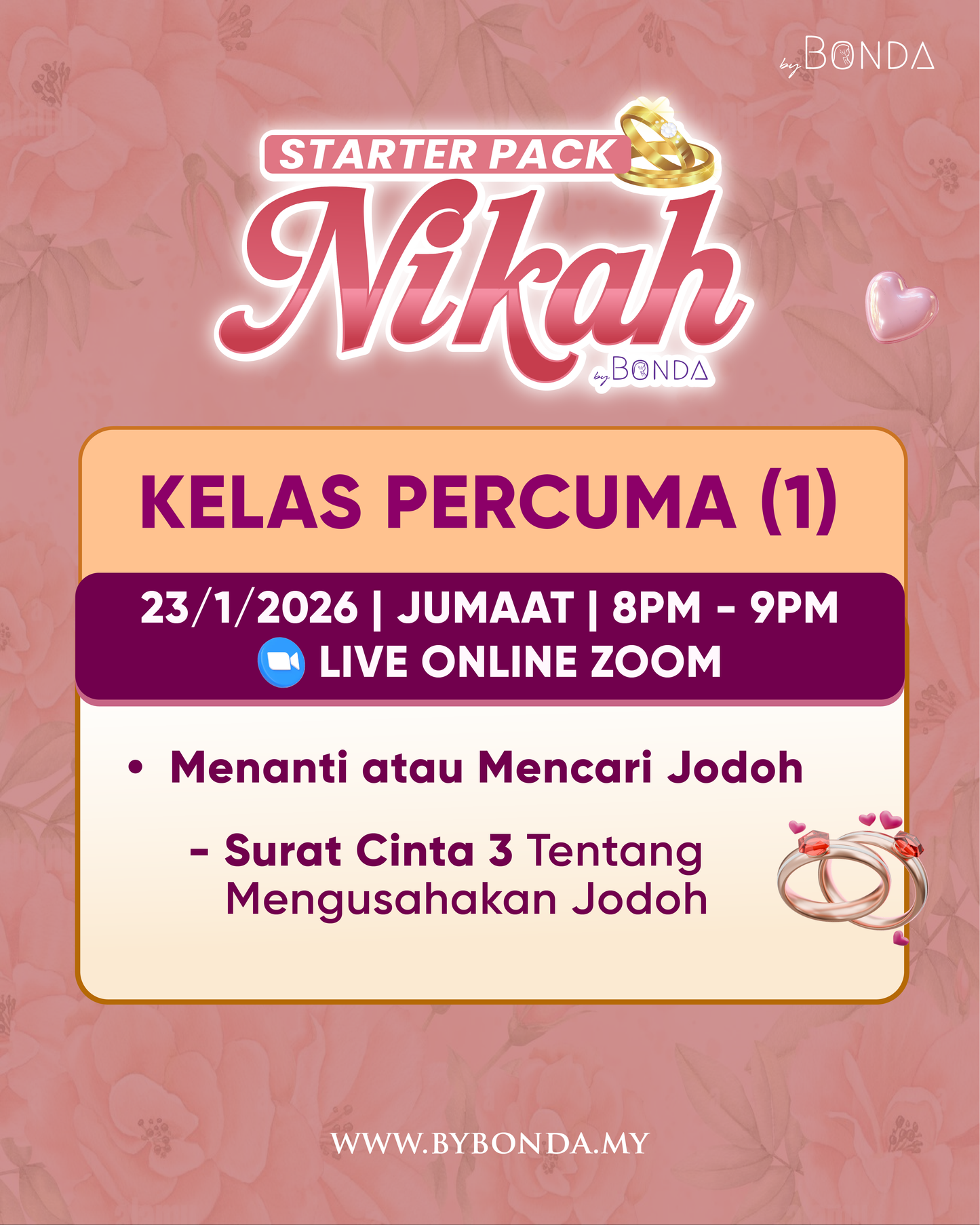 KELAS PERCUMA : NIKAH STARTER PACK
