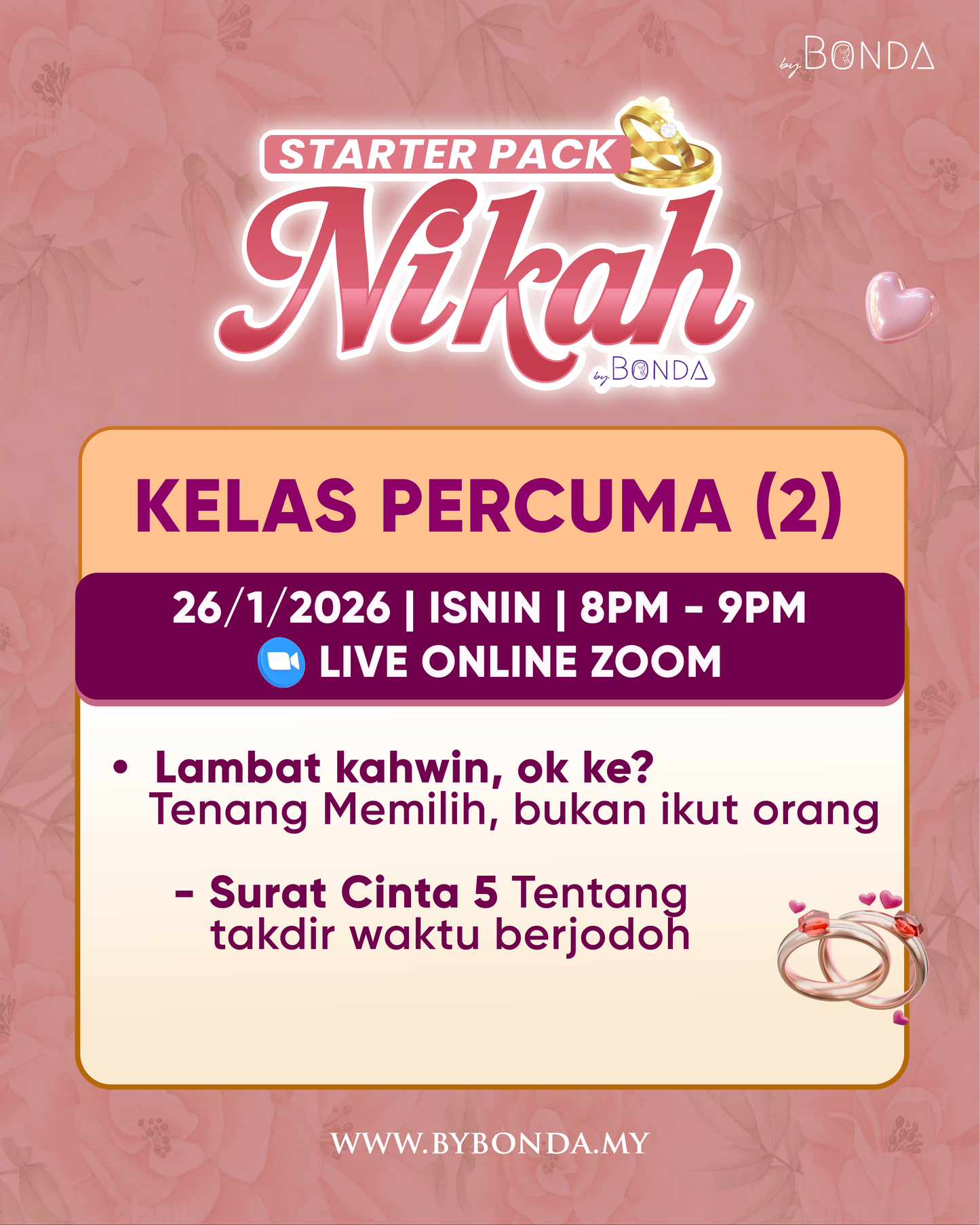 KELAS PERCUMA : NIKAH STARTER PACK