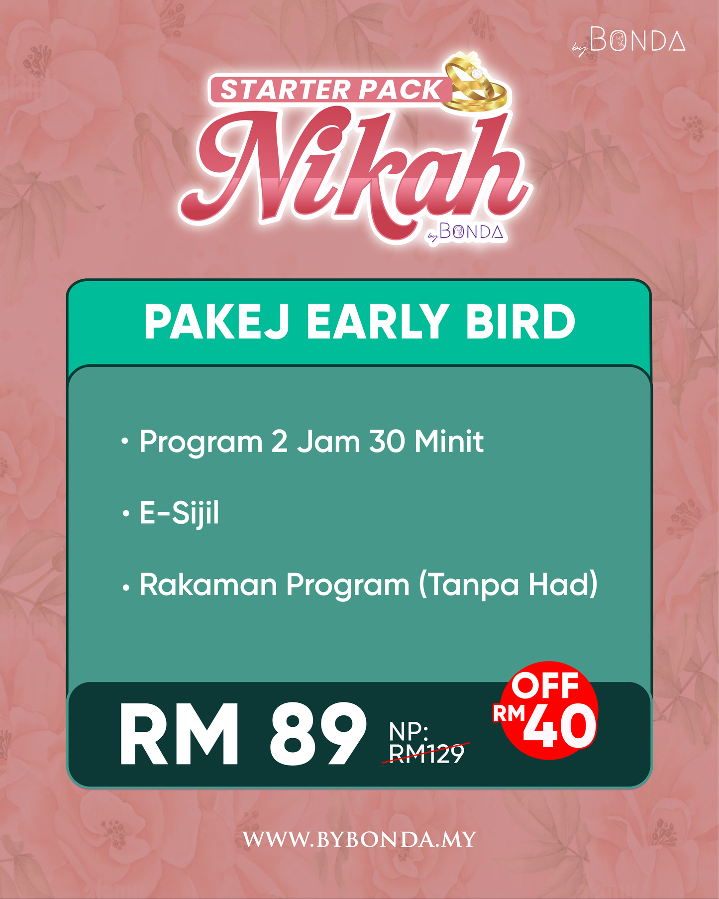 GRAND CLASS : NIKAH STARTER PACK (EARLY BIRD)