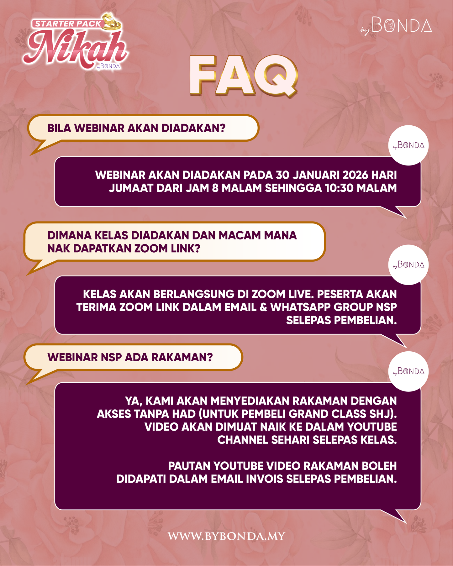 GRAND CLASS : NIKAH STARTER PACK (EARLY BIRD)